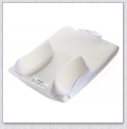 Newborn Baby Sleep Fixed Position & Anti Roll Pillow with air vent bumpers and mesh fabric for comfort and breathability