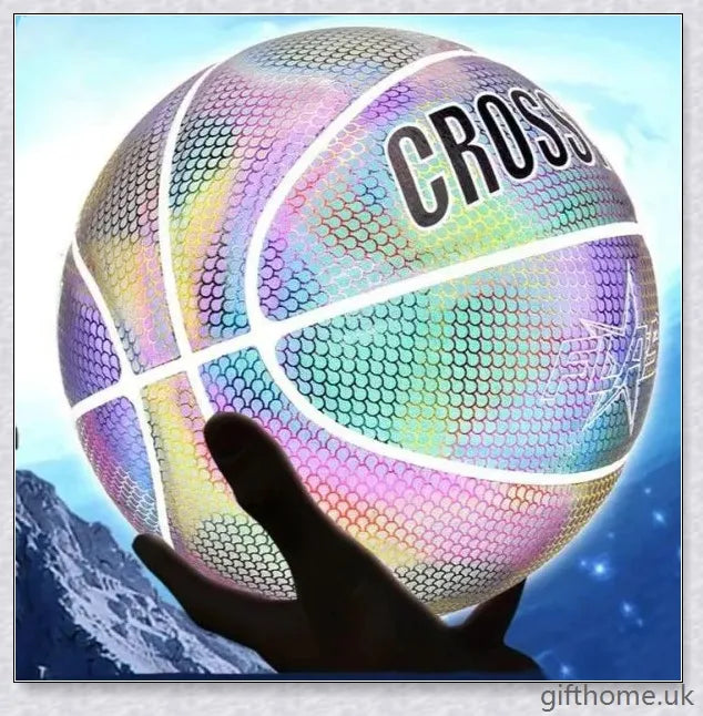 Milachic holographic basketball with reflective and glowing effects for eye-catching visuals and basketball showtime