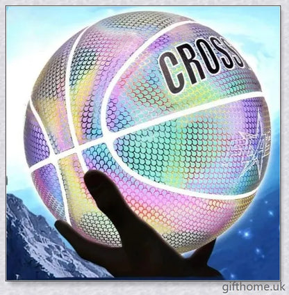 Milachic holographic basketball with reflective and glowing effects for eye-catching visuals and basketball showtime