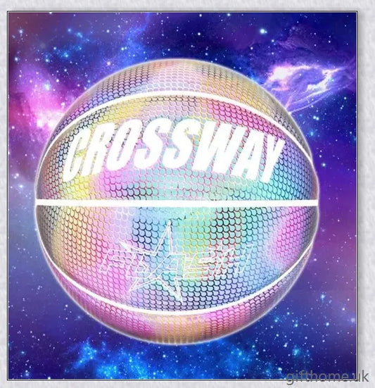 Milachic holographic basketball with reflective and glowing effects for eye-catching visuals and basketball showtime