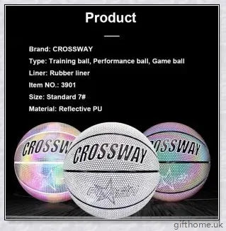 Milachic holographic basketball with reflective and glowing effects for eye-catching visuals and basketball showtime
