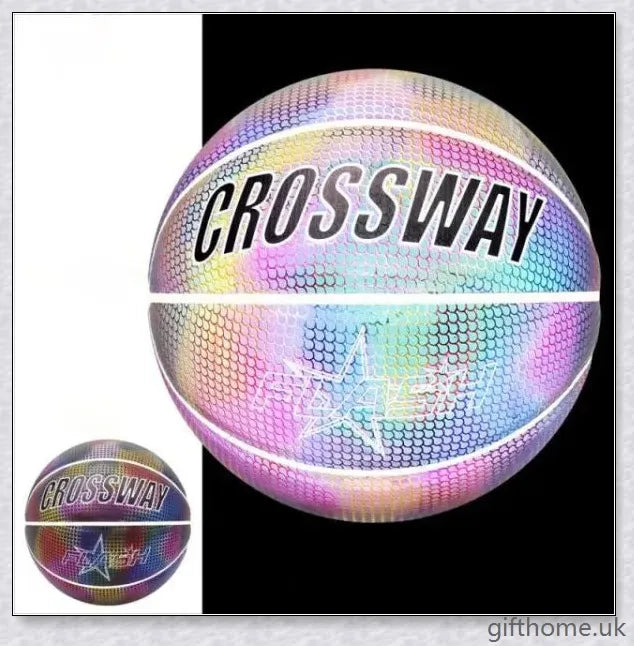 Milachic holographic basketball with reflective and glowing effects for eye-catching visuals and basketball showtime