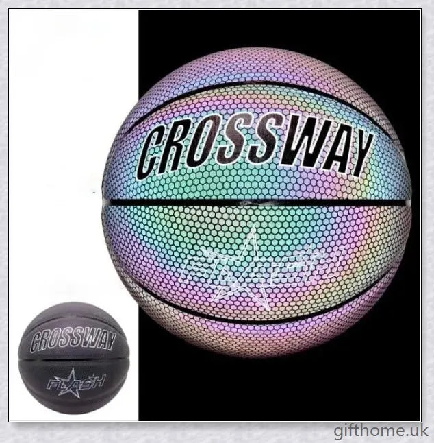 Milachic holographic basketball with reflective and glowing effects for eye-catching visuals and basketball showtime