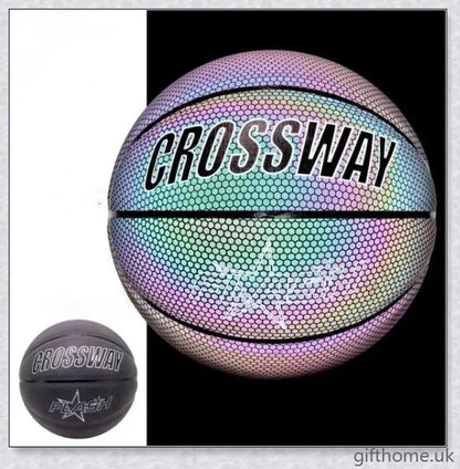 Milachic holographic basketball with reflective and glowing effects for eye-catching visuals and basketball showtime
