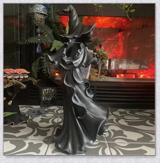 Enchanting witch's lantern decoration with a glowing light, perfect for adding magical ambiance to your home or garden