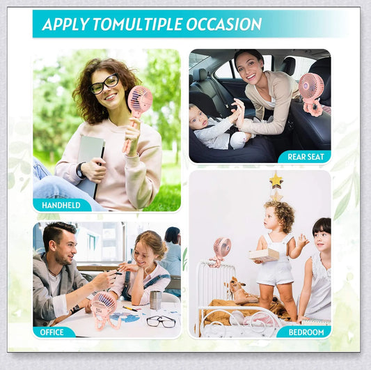 A versatile personal fan with a flexible tripod design, perfect for keeping your baby cool and comfortable in their stroller, crib, or wheelchair.