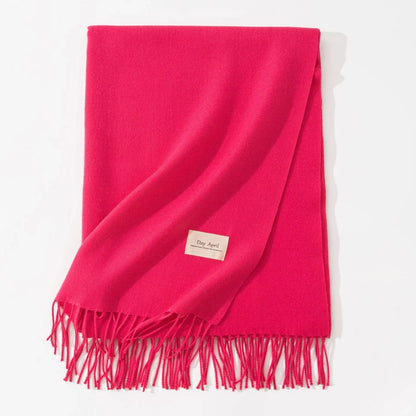 Elegant artificial cashmere scarf for women in various colors, perfect for winter warmth and style.
