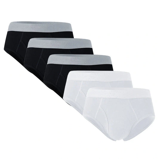 Men's summer cotton triangle pants in black, dark grey, and white