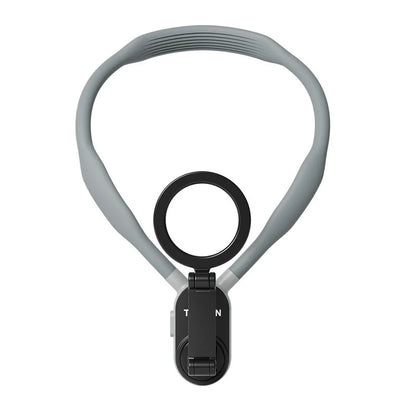Hands-Free Magnetic Phone Mount for Neckwear with Silicone and Aluminum Construction, Secure Magnetic Suction, and Versatile Orientation Options
