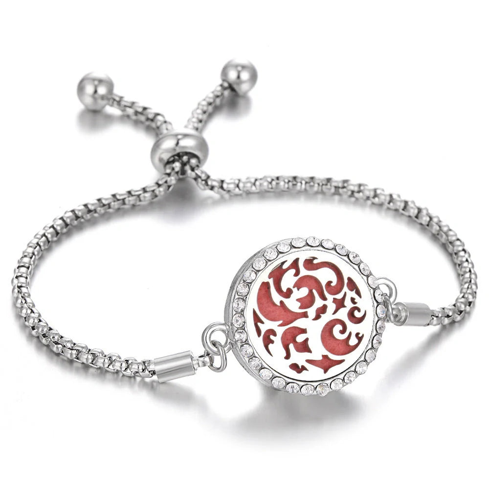 Stylish Aromatherapy Bracelet with Essential Oil Diffuser in various designs