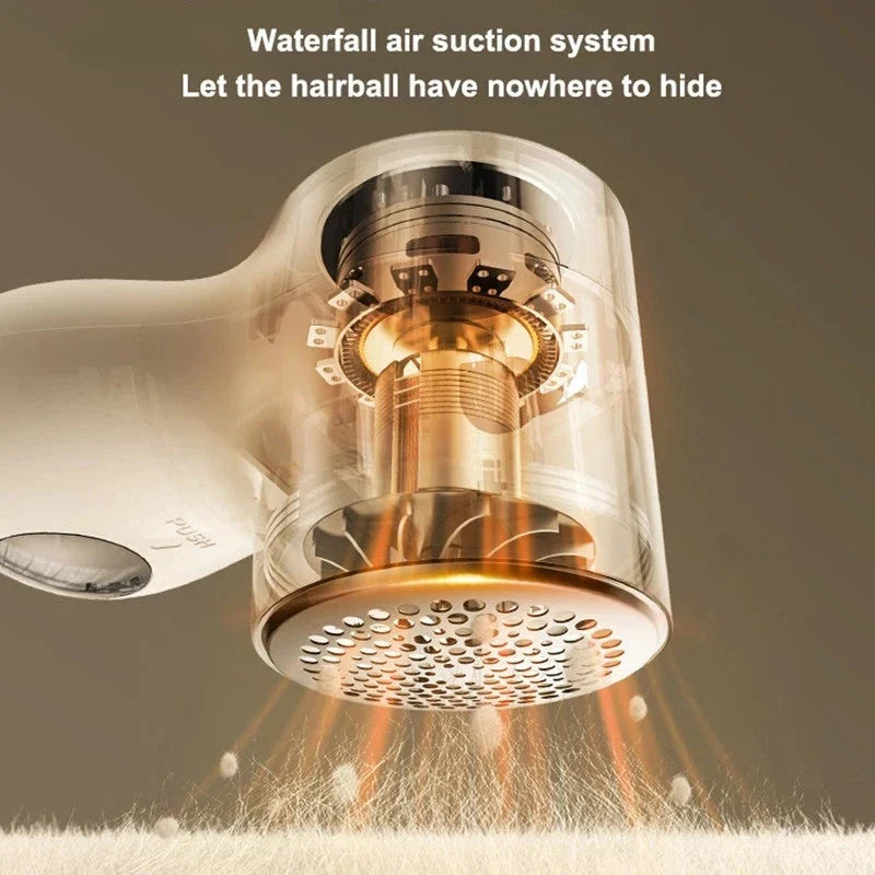 Fabric Lint Remover - Electric Hairball Trimmer with Smart LED Display and USB Charging