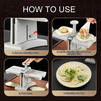 Double Head Dumpling Mould with anti-slip base for efficient dumpling making