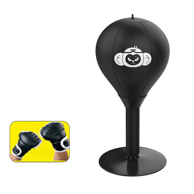 Tabletop boxing speed ball with suction cup base for stress relief and training