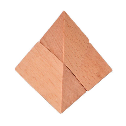 Traditional Chinese Kongming Lock wooden puzzle for enhancing spatial thinking