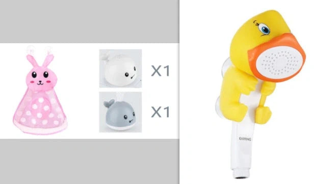 Electric induction whale spray toy for baby bath time with automatic water spray and lights