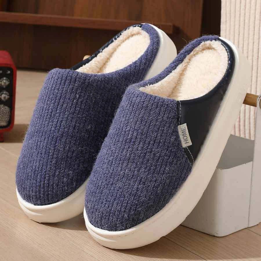 Cosy Plush Bedroom Slippers with Thick Non-Slip Sole for Men and Women