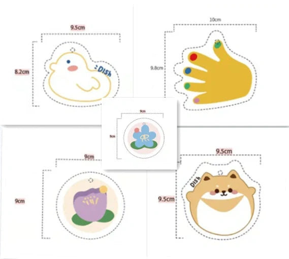 Bamboo fibre cartoon dish towel with various fun designs for kitchen use