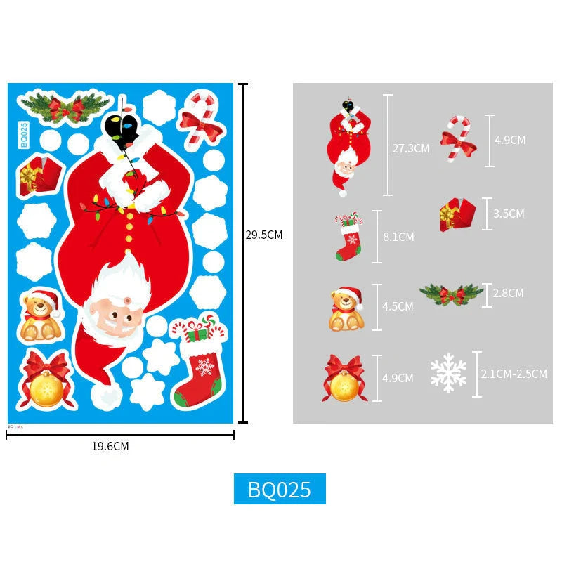 Festive LED string lights with Santa Claus and snowflakes for holiday decor