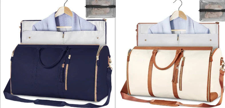 Versatile travel duffel bag for women with waterproof and foldable design, available in various color options
