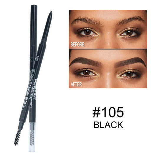 PHOERA Thin Eyebrow Pencil in five shades for precise brow definition