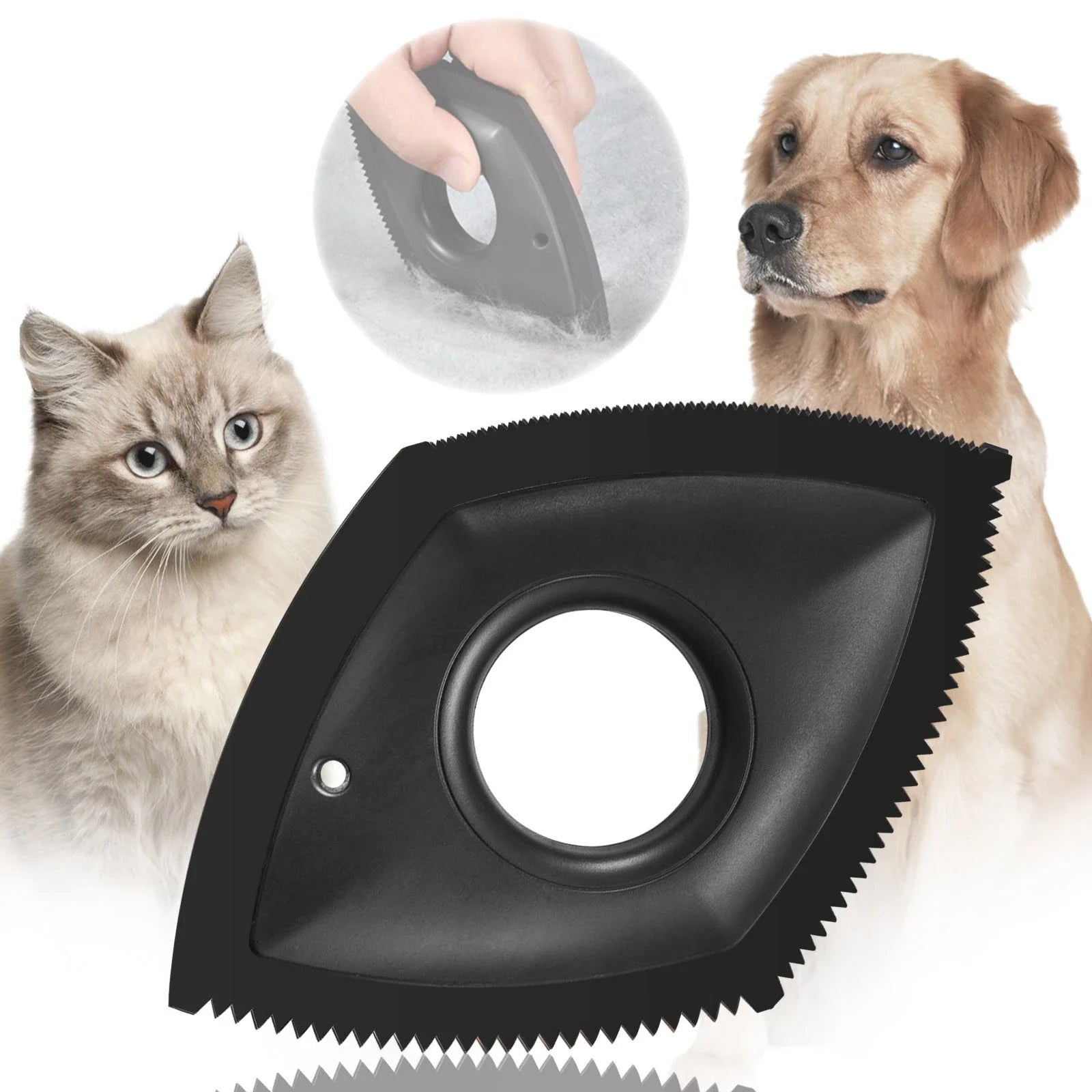 Versatile pet hair remover tool with adjustable cleaning modes for effective removal of cat and dog fur from cars, carpets, upholstery and more