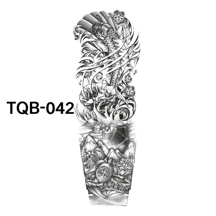 Waterproof Full Arm Tattoo Sticker in various colours for temporary body art