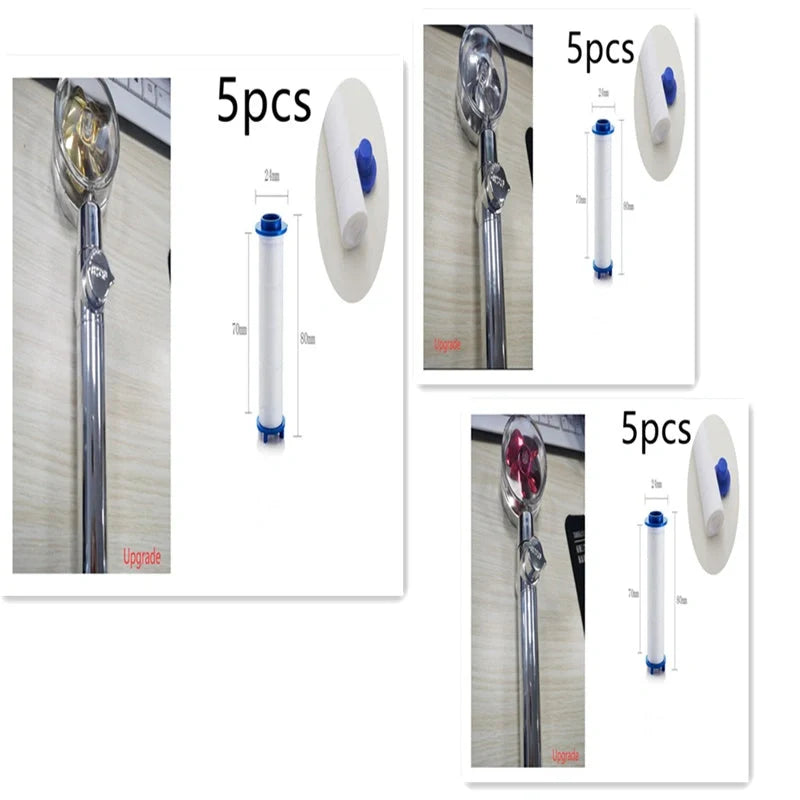 Turbo Propeller Shower Head in various colours with 360-degree fan extension