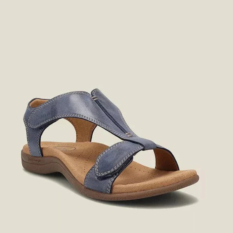 Women's platform wedge sandals with Velcro straps and thick soles in various colours