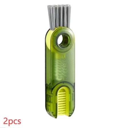 Versatile multi-purpose bottle cleaning brush set with spiral design for reaching into narrow crevices and tough-to-clean areas
