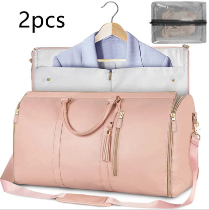 Versatile travel duffel bag for women with waterproof and foldable design, available in various color options