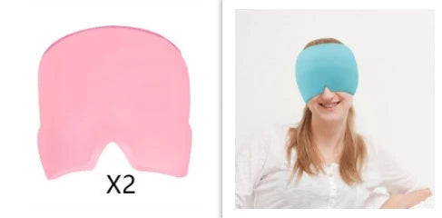 Soothing Ice Therapy Eye Mask for Headache and Migraine Relief, Flexible Gel Material, Adjustable Strap