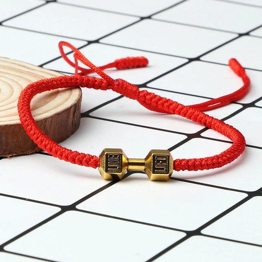 Stylish woven dumbbell alloy bracelet in various sophisticated colour options, showcasing the timeless British charm of this premium accessory.