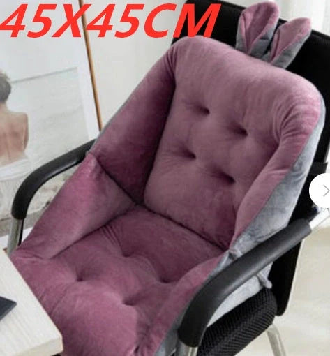 Sedentary backrest integrated chair cushion with quick rebound PP cotton filling