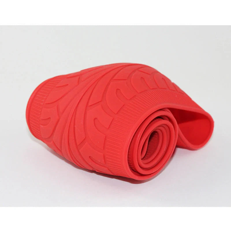 Anjiemei Silicone Steering Wheel Cover in various colours on a car steering wheel