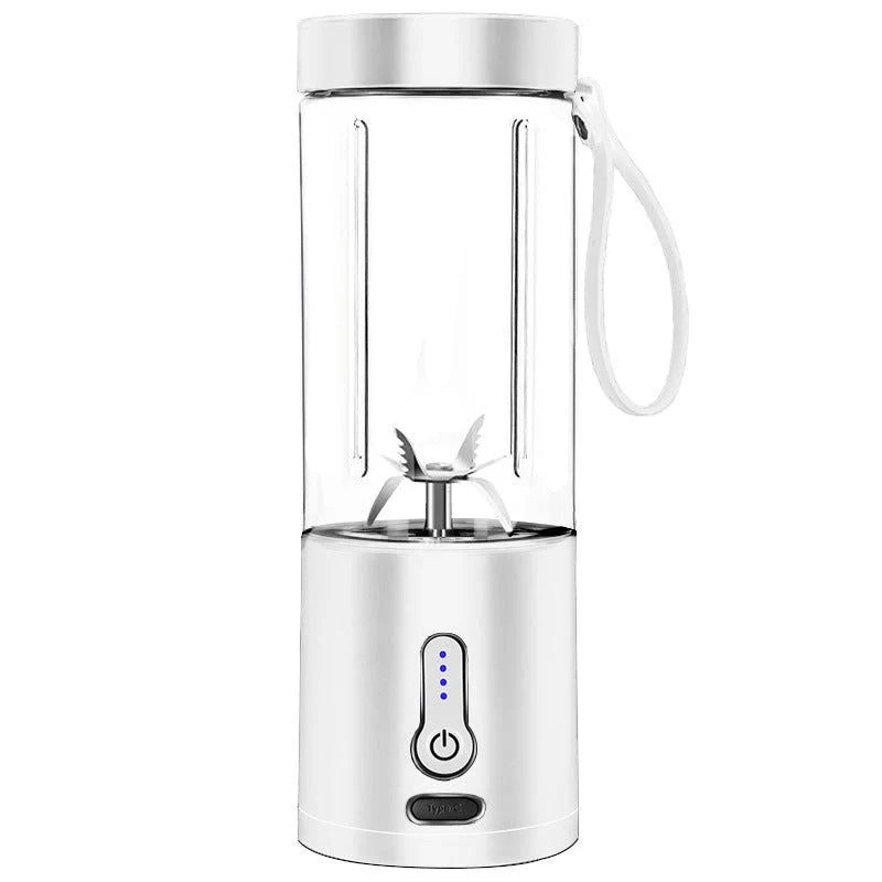 Hand Operated Portable Blender in black, white, blue, and rose red with 530ml capacity and 22001 rpm speed