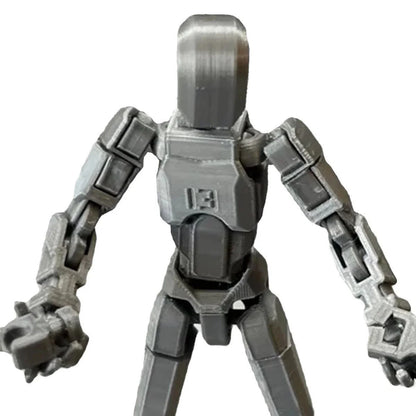 Poseable 3D-printed transforming robot action figure toy in various bright colors