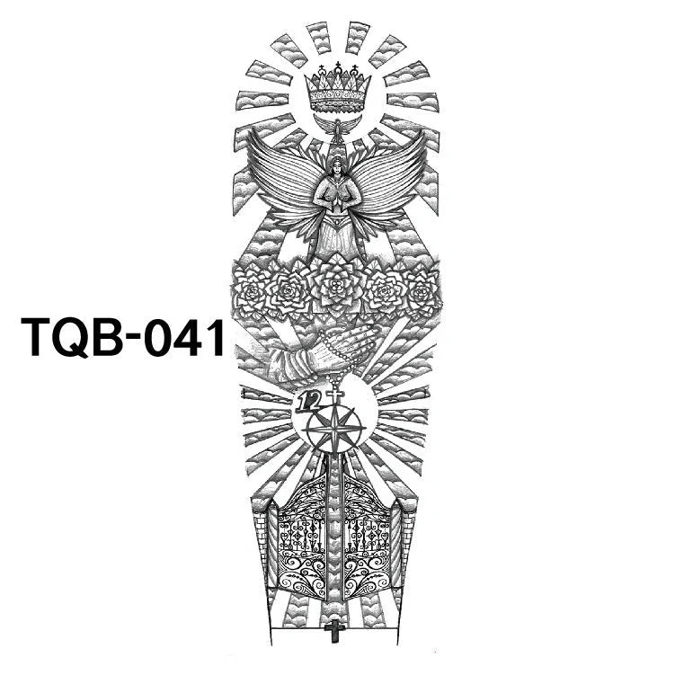 Waterproof Full Arm Tattoo Sticker in various colours for temporary body art