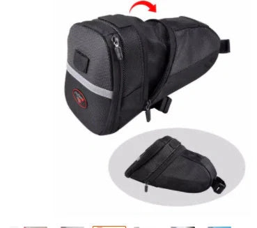 Durable, weatherproof bicycle saddle bag with spacious storage for cycling essentials