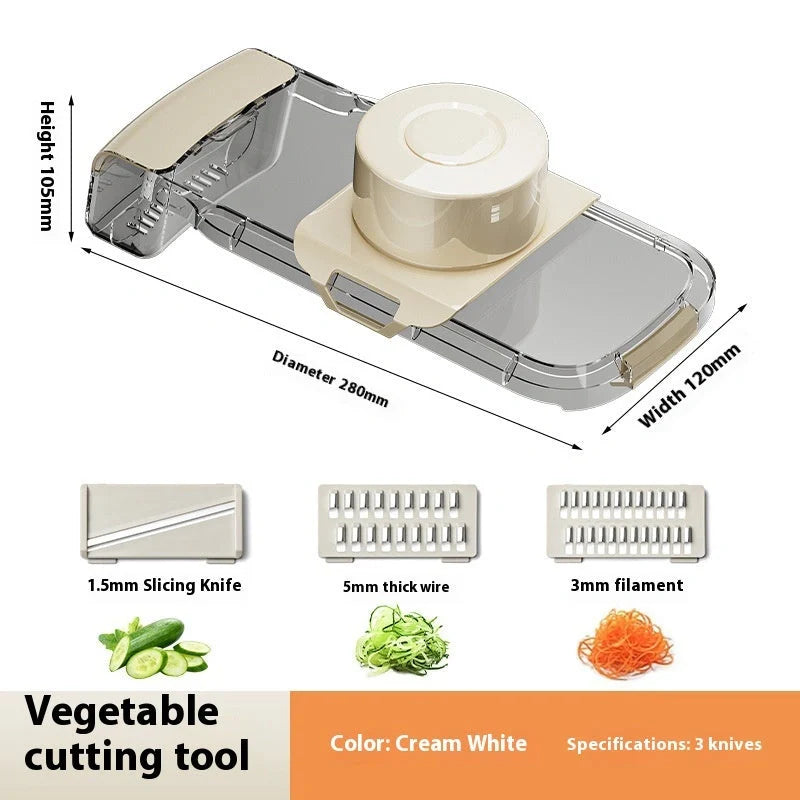 2in1 Multifunctional Vegetable Cutter with five replaceable cutting edges