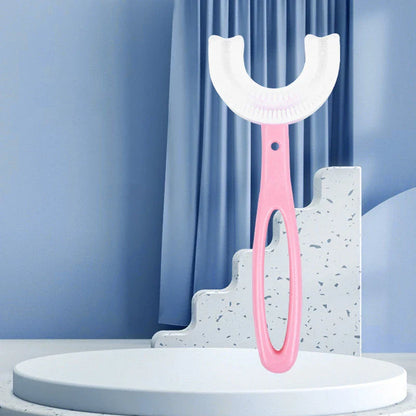 Soft, U-Shaped Children's Toothbrush in Various Vibrant Colors Made of Food-Grade Rubber