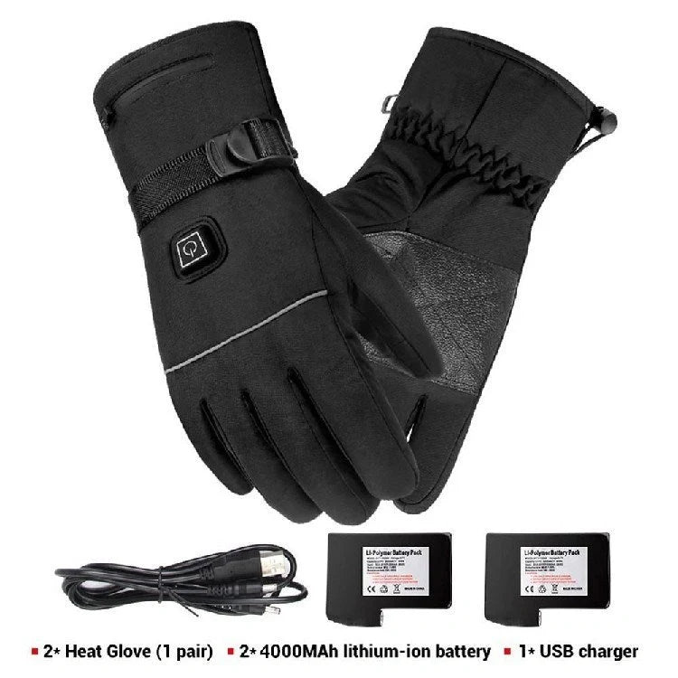Winter Electric Heated Gloves with touch screen compatibility and rapid heating technology
