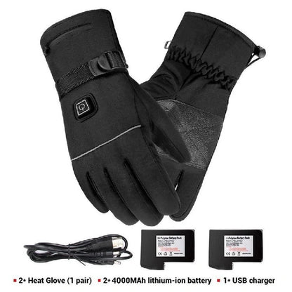 Winter Electric Heated Gloves with touch screen compatibility and rapid heating technology