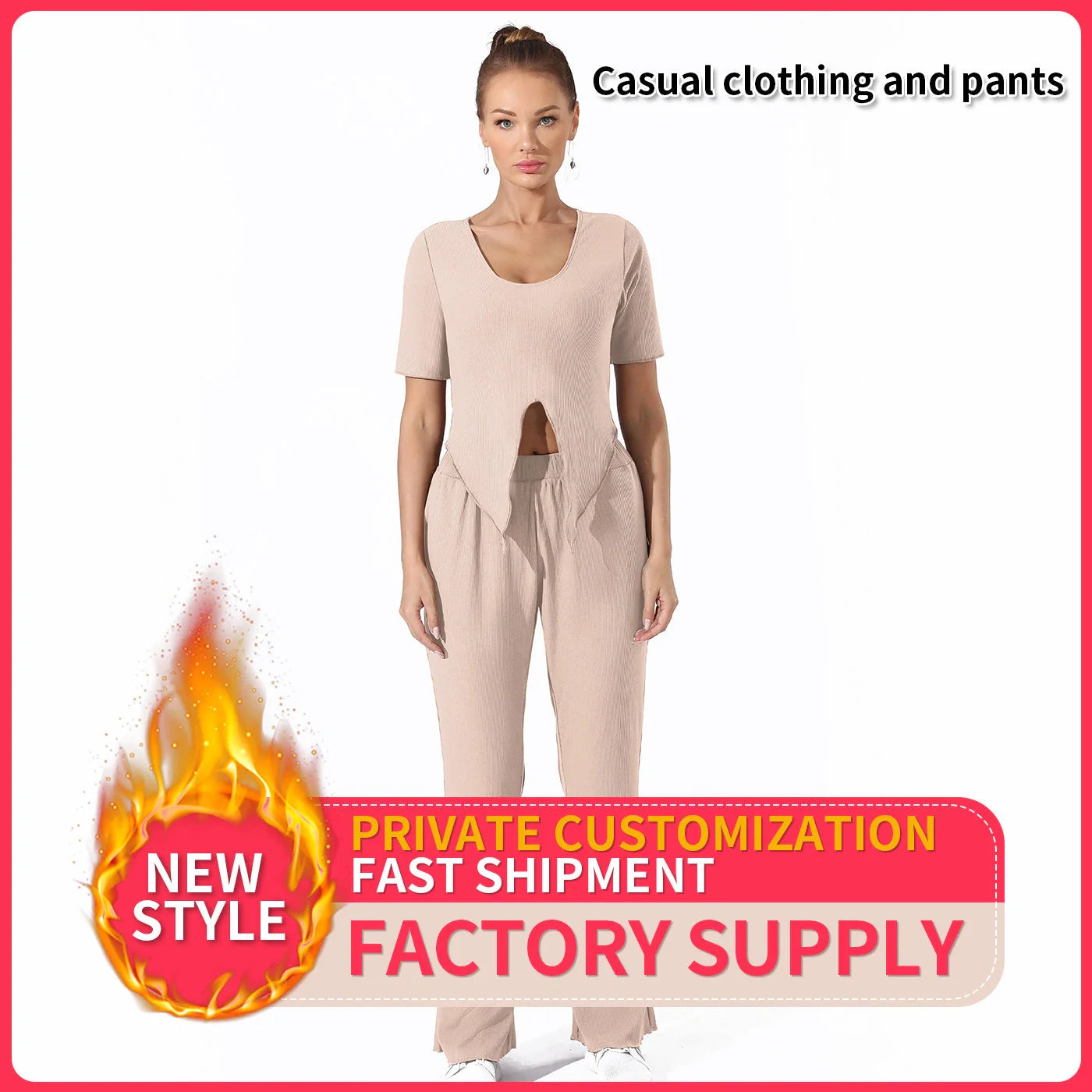 Dark green top and pants set for comfortable casual wear
