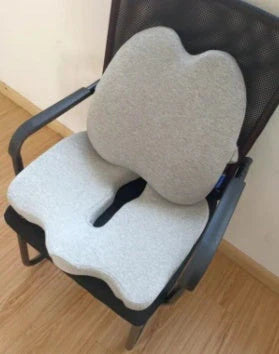 Memory foam seat cushion with lumbar support set in various colours