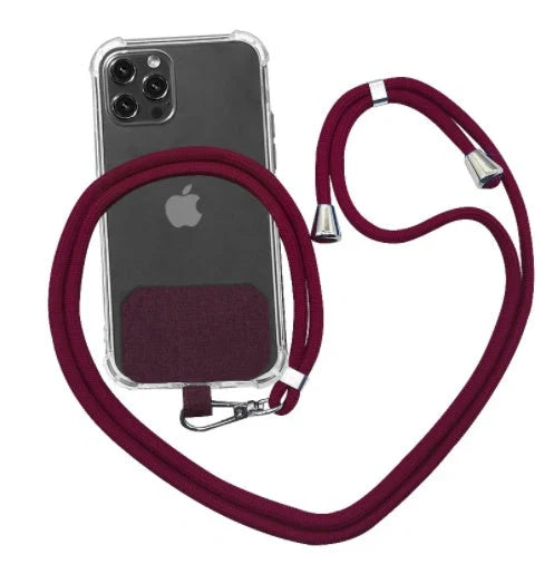 Universal crossbody phone lanyard in various colours with metal buckle