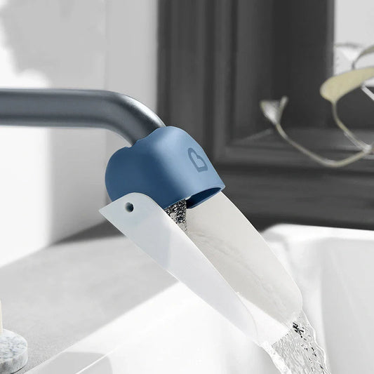 Children's Baby Faucet Extender Wash Station in blue and red colours