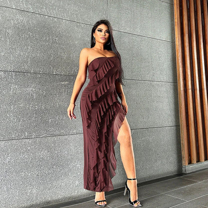 Stylish backless tassel dress in various colors, perfect for summer parties and clubwear