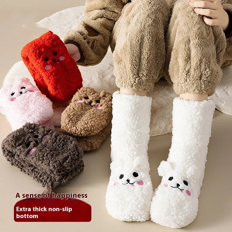Luxurious velvet socks in a range of chic solid colours, providing cosy winter comfort and style