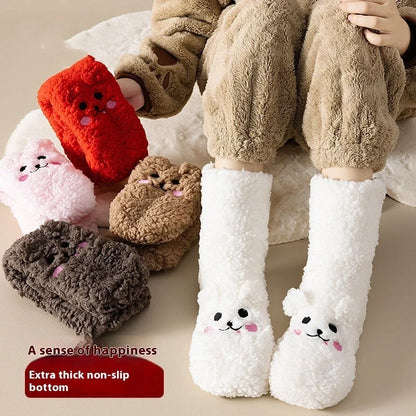 Luxurious velvet socks in a range of chic solid colours, providing cosy winter comfort and style
