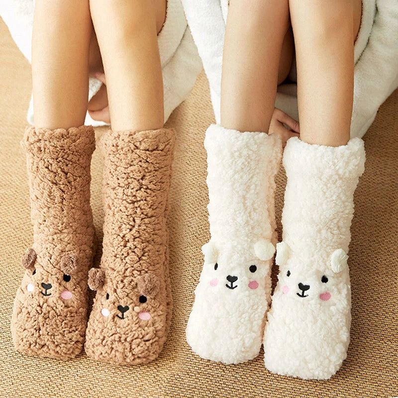 Luxurious velvet socks in a range of chic solid colours, providing cosy winter comfort and style